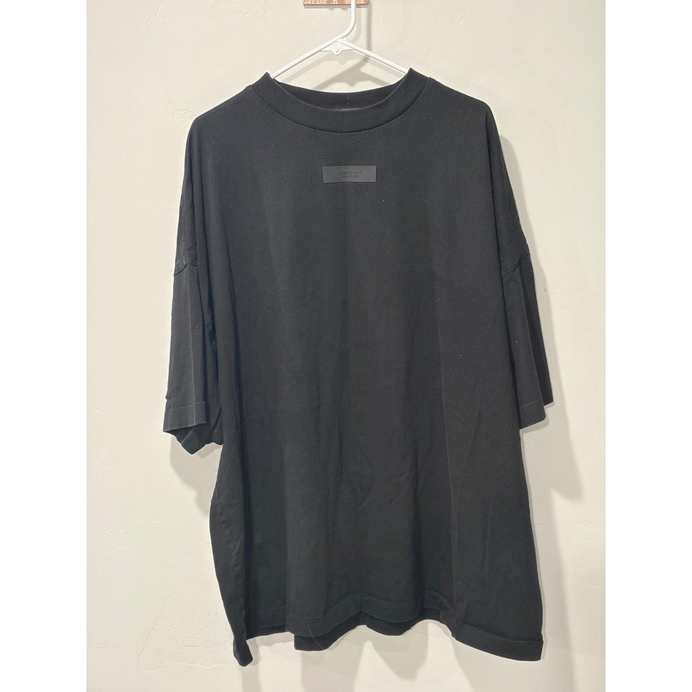 Fear of God Essentials Mens T-Shirt Black Oversized Boxy Fit Cotton XL